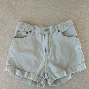 Levi's Gray Jean Shorts A-Line Mom Shorts